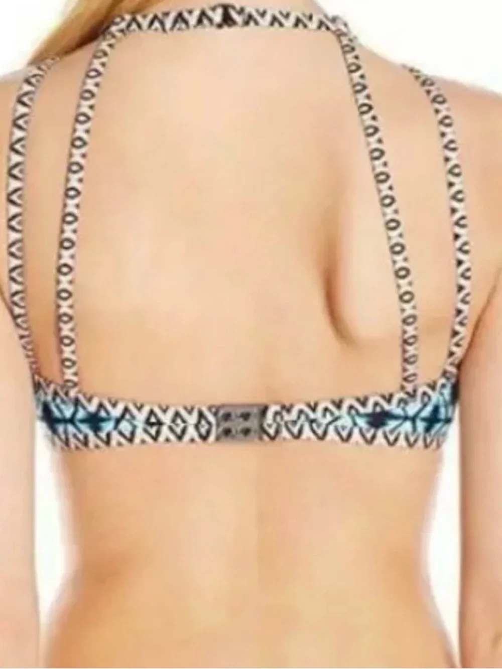 NWT Kenneth Cole Halter Swim Bikini Size Small Tribal Ikat Print Strappy Boho